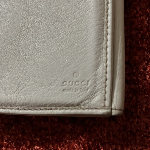 GUCCI WHITE LEATHER WALLET - Picture 6 of 16